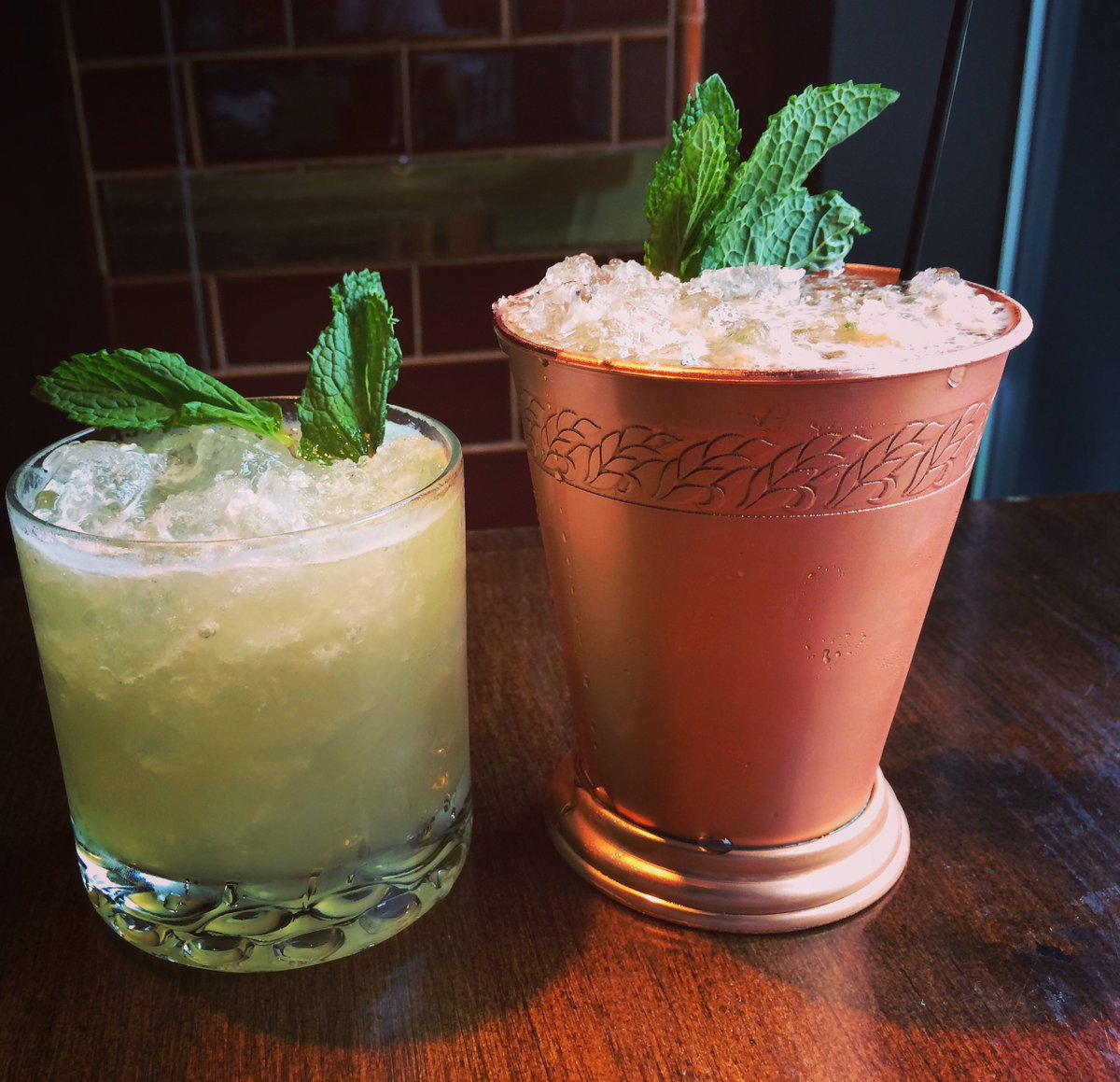 Happy #KentuckyDerby day. Come watch the race and enjoy $9 Mint Juleps and Boutbon smash cocktails