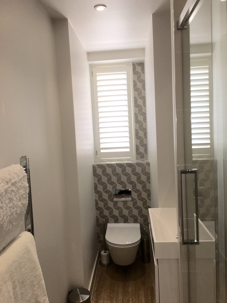 Plantation Shutters fitted by Riverside into this tiny #London apartment. The perfect finish. Love Your Home ❤️