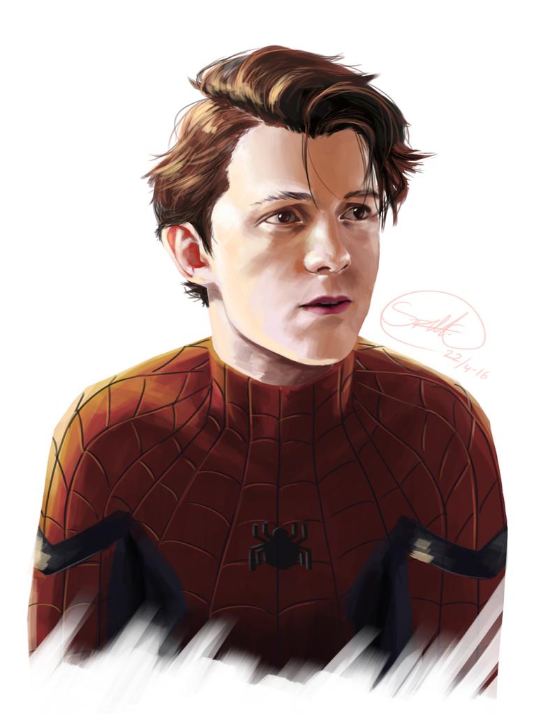 EasyMedExpert's tweet image. Check out this awesome @TomHolland1996 /Spider-Man @CaptainAmerica  fan art!!! by polkaflexink.tumblr.com