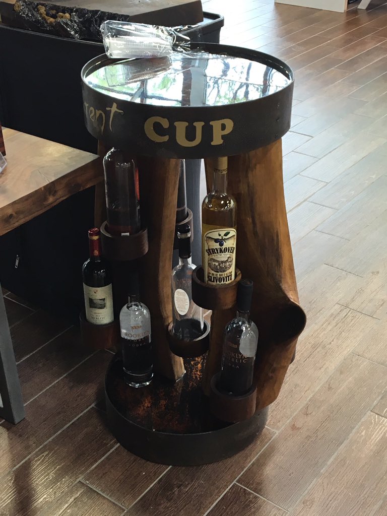 AvantGardeGC's tweet photo. Something really new: live edge liquor storage by Zieba New York #brooklyndesign https://t.co/f6HOKygn9F