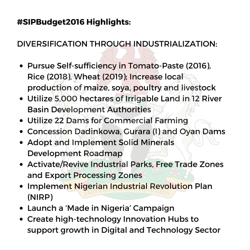 NigeriaGov's tweet photo. Strategic Intervention Area 2: Diversification of the Economy through Industrialisation, Agric, Solid Minerals, etc https://t.co/iC1TKr268T