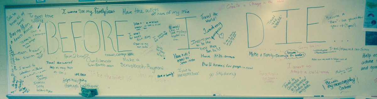 FhntCassy's tweet photo. Some people have no choice but to think about what they want to do before they die... #SeniorCapstone #Project https://t.co/CFcqHYmrYY