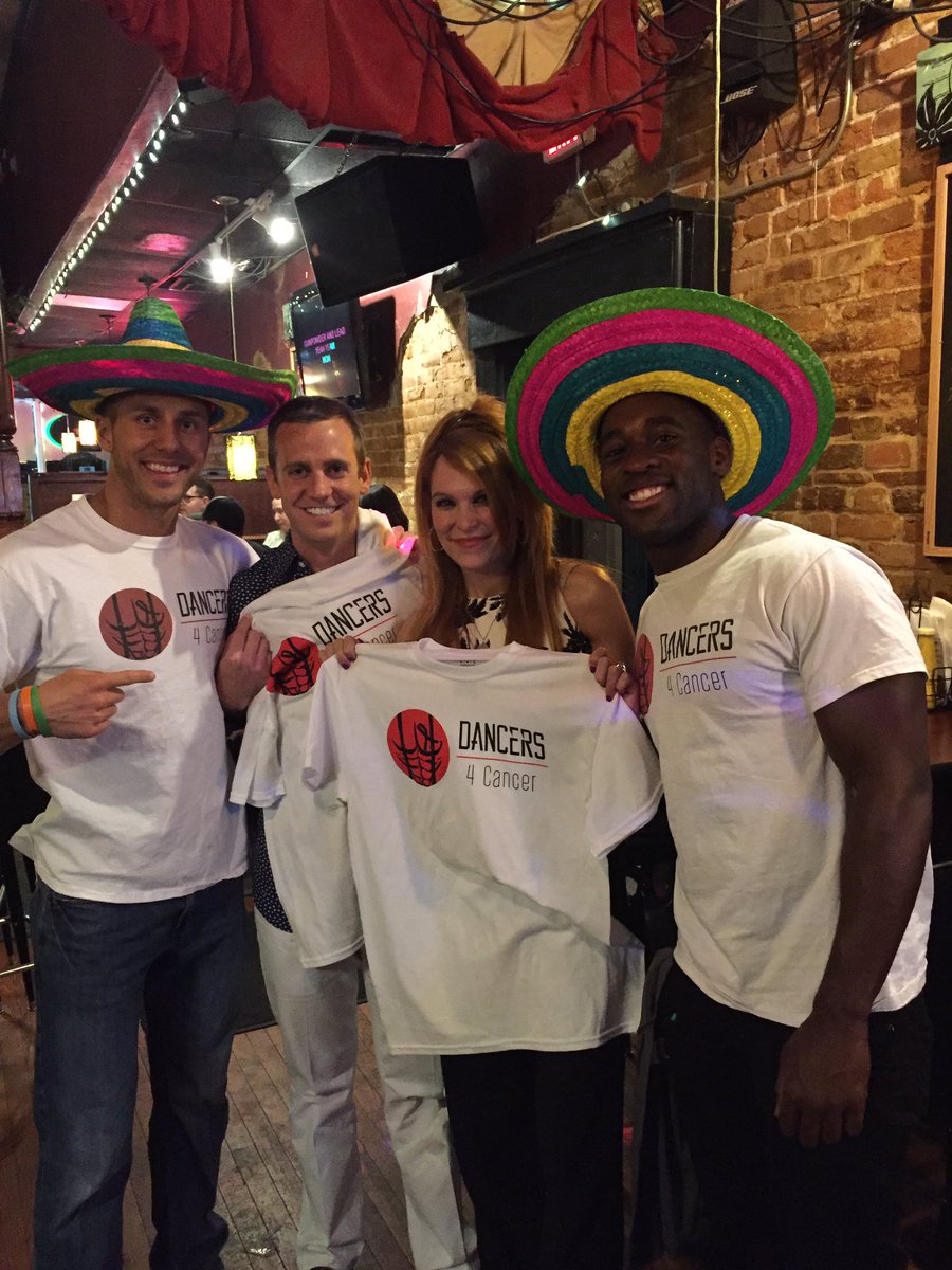 official_d4c's tweet photo. We sold our first set of t-shirts on Cinco de Mayo. Couldn't have been to a more deserving couple #dancers4cancer https://t.co/X8bWJjIYzy
