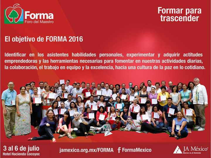 sergioyaniz's tweet photo. #FormarParaTrascender #FORMA2016 los esperamos en #Morelos del 3 al 6 de julio @JAMexico_org @JA_Morelos @JAAmericas https://t.co/GspyMTWIye