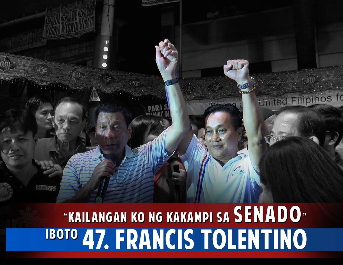 Ako ay kakampi ni Rodrigo Duterte sa senado.
#FrancisTolentino47 #ALERTolentino #Tulongtino #Digong #Duterte #DU30