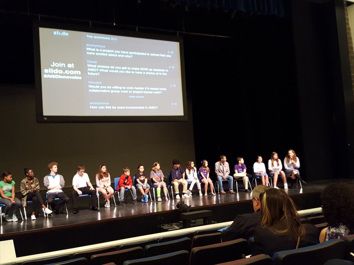 magpiekate's tweet photo. Listening to students after watching #failuretosucceed at #AISDInnovates https://t.co/osswfbFnsP