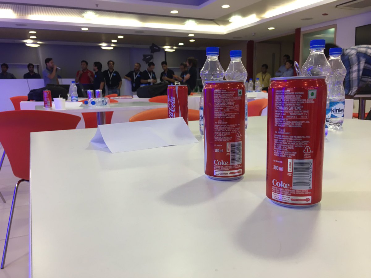 BankOfAPIs's tweet photo. With caffeine & karaoke, end of an intense day 2 of the #gurgaonhackathon at the #BankofAPIs. Tomorrow, pitch! https://t.co/XDe5DiFX8o