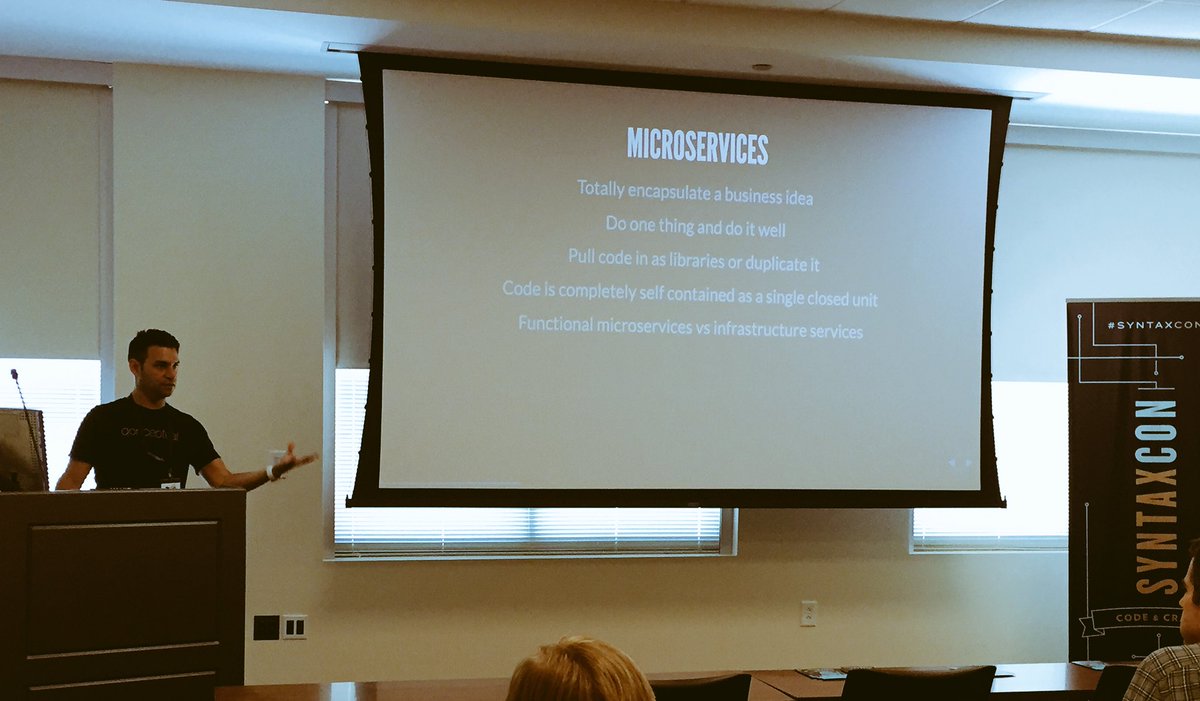 Mic check w/ <a href="/DayelOstraco/">Dayel Ostraco</a> of <a href="/qonceptual/">Qonceptual</a> who talks #Microservices &amp; Rapid Development #syntaxcon #backend #chstech