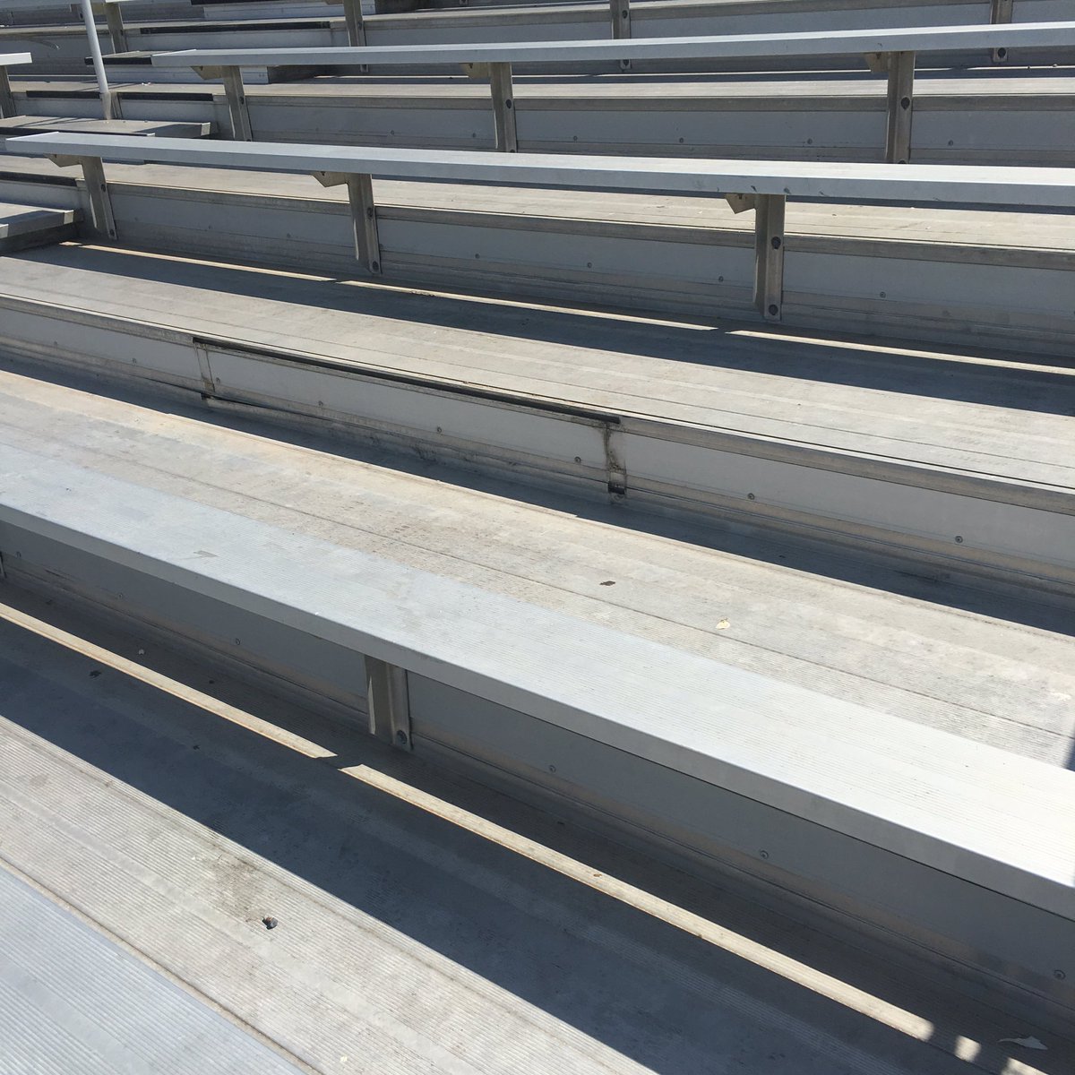 OMHS_Baseball's tweet photo. When your student section is so hype they break your bleachers. #GoomSquadProbs @goom__squad https://t.co/rwRGCij39L