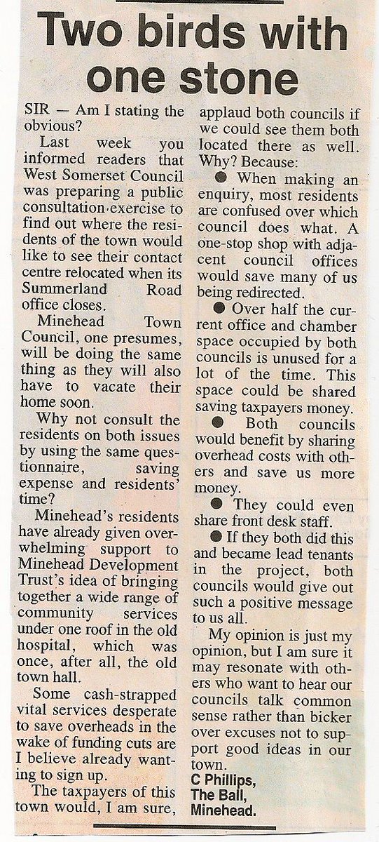 MineheadDTrust's tweet photo. Nice letter in WSFP supporting the https://t.co/OYqeOHMqtq project. Great opportunities for cooperation &amp; savings https://t.co/Uk8bWzyNE9