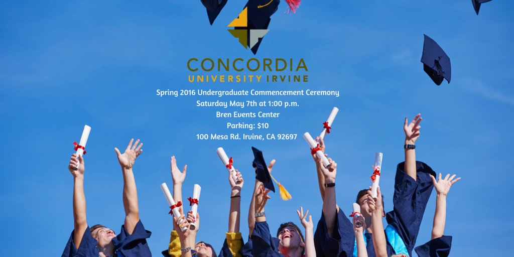 ConcordiaIrvine's tweet photo. Join us as we commence our graduates on today @ UCI Bren Event Center! #CUIgraduation https://t.co/8868khNj6W