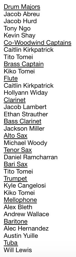 POMCBand's tweet photo. Congratulations to the 2016-2017 Pride of Mill Creek Leadership Team! (Guard &amp; Percussion to be released later) https://t.co/ELJiEnCKHa