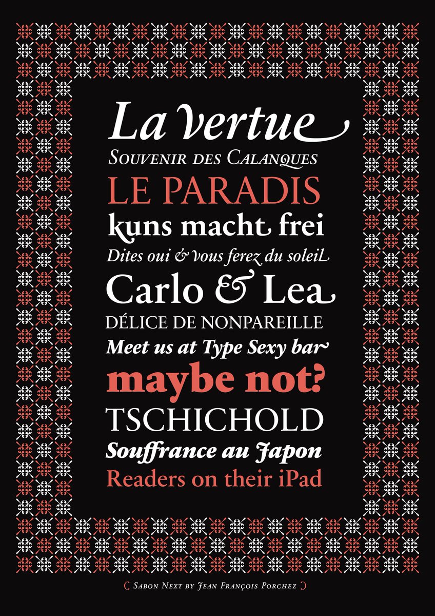 typofonderie's tweet photo. You searched for the original Sabon Next specimen by @Typomanie ? It’s back online: https://t.co/IAYG0kEFZd https://t.co/HKlf57sdMp