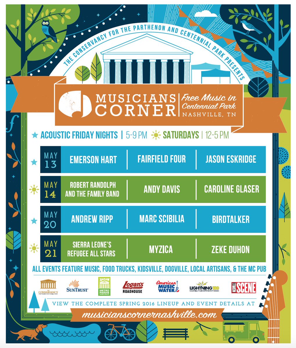 MusCornerNash's tweet image. Musicians Corner is back Friday May 13 &amp;amp; Saturday May 14. Please RT to help get the word out. See you in the park