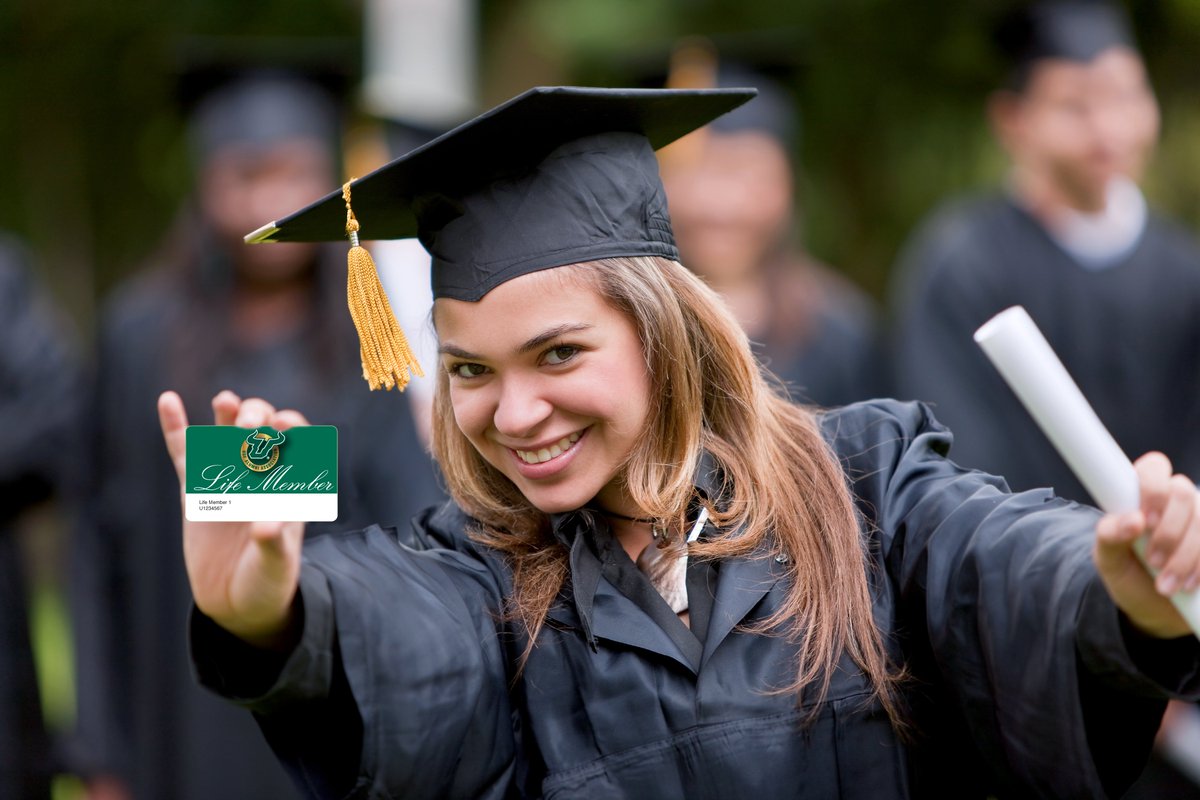 USouthFlorida's tweet photo. New grads! You've just received a FREE one-year membership to the #USF Alumni Association! https://t.co/AVZRrjsAIP https://t.co/eAb6mJrkhV