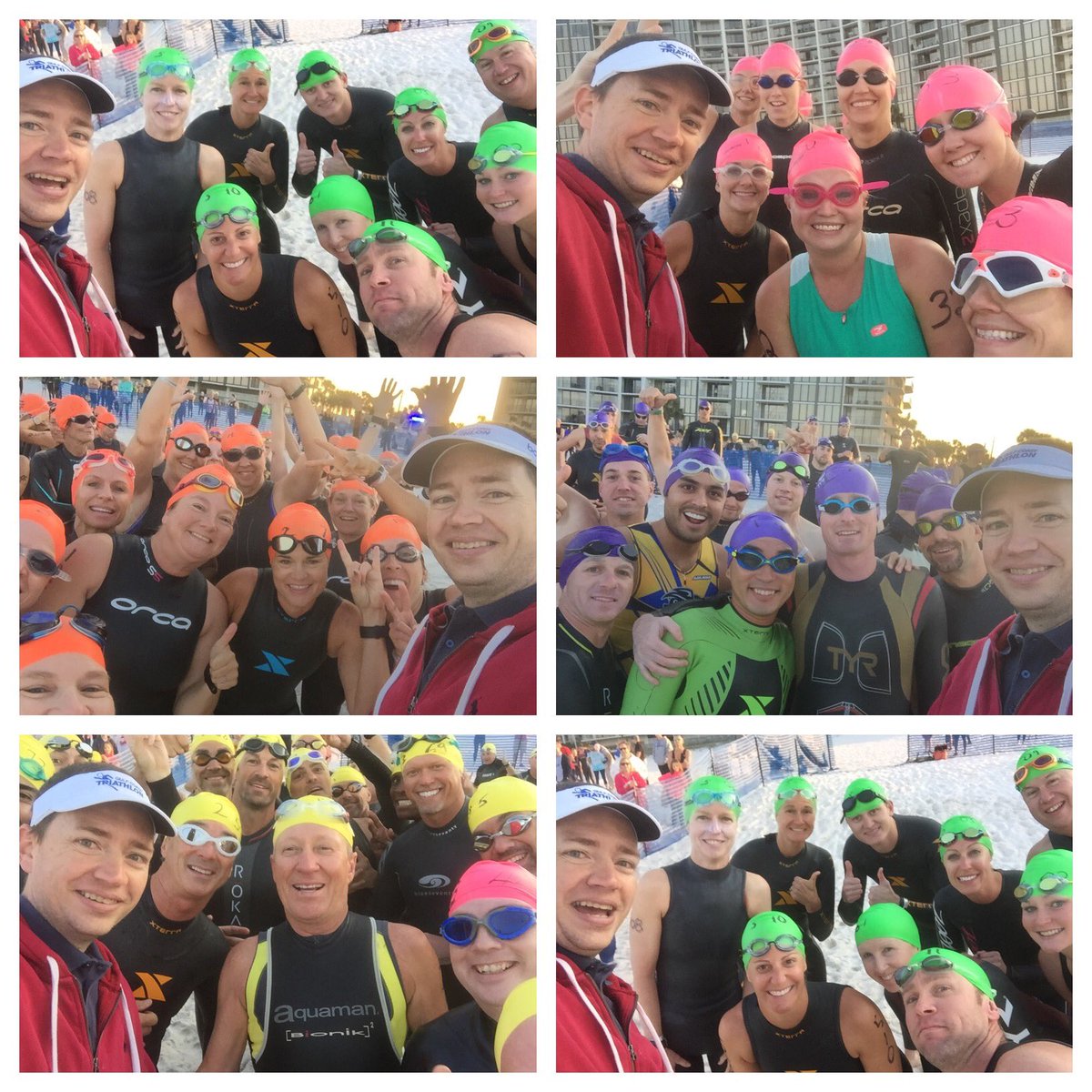 Selfie time from the start line of the 2016 <a href="/gulfcoasttri/">Gulf Coast Triathlon</a>. #AnnouncerLife