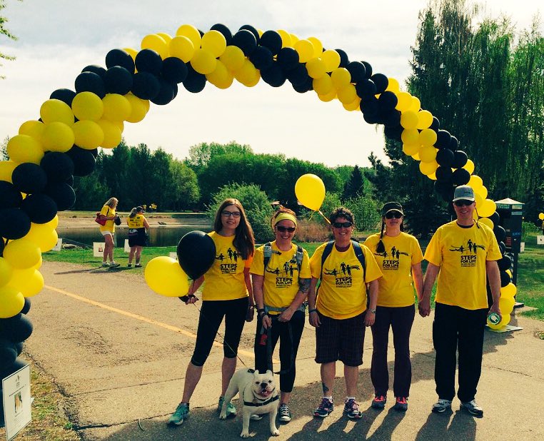 RichelleSerink's tweet photo. Team @Stantec #yeg at the #stepsforlifewalk we raised over $1600 for #threadsforlife in #yeg way to go guys! https://t.co/EMgPjXzYaJ