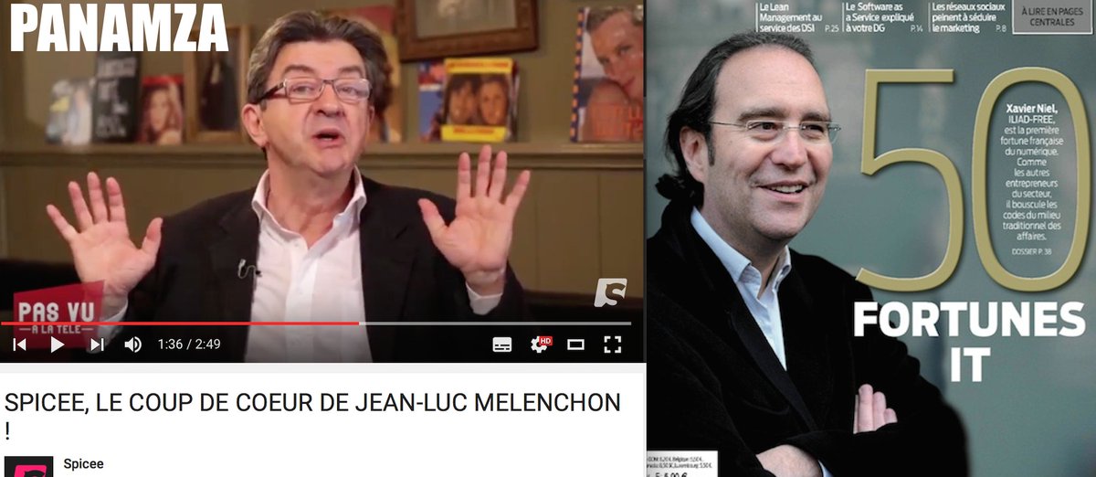 Jean-Luc Mélenchon, VRP pour Spicee, le site 