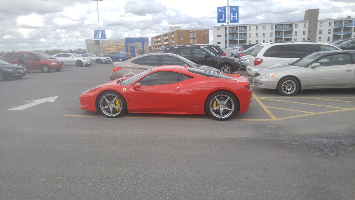 cfortsgottalock's tweet photo. I think the cool kids would call this a #AWhip? Sweet #Ferrari & people say there is no wealth in #Ottawa.#FancyCar https://t.co/3v6vnqmt0N