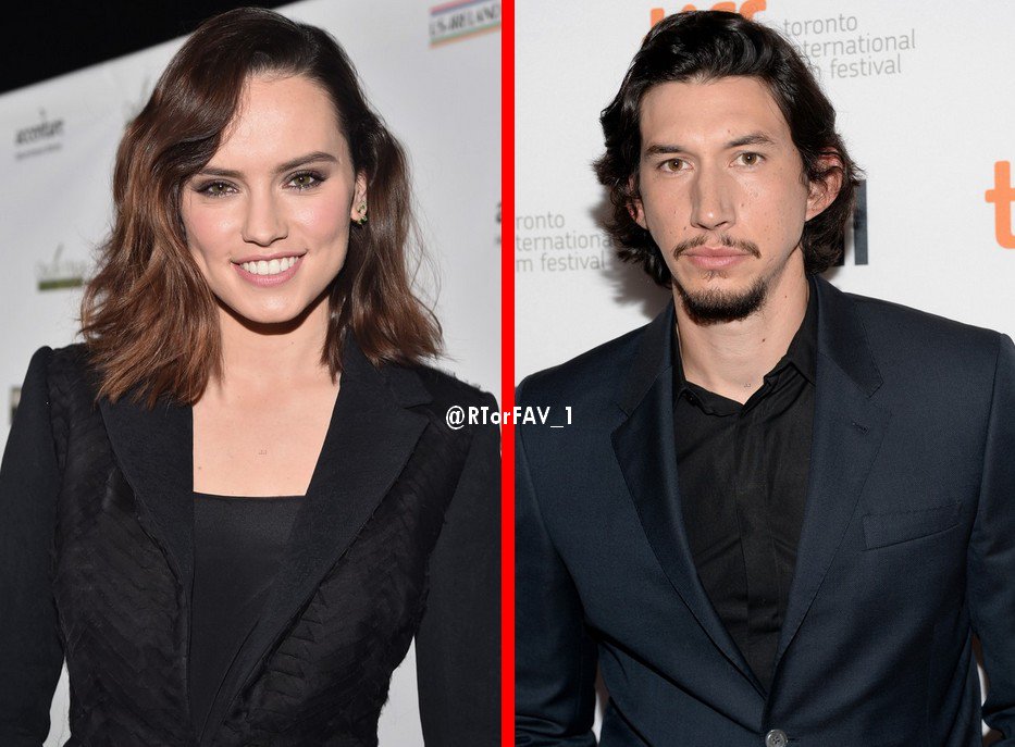 REQUESTED 
RT for Daisy Ridley 
LIKE for Adam Driver