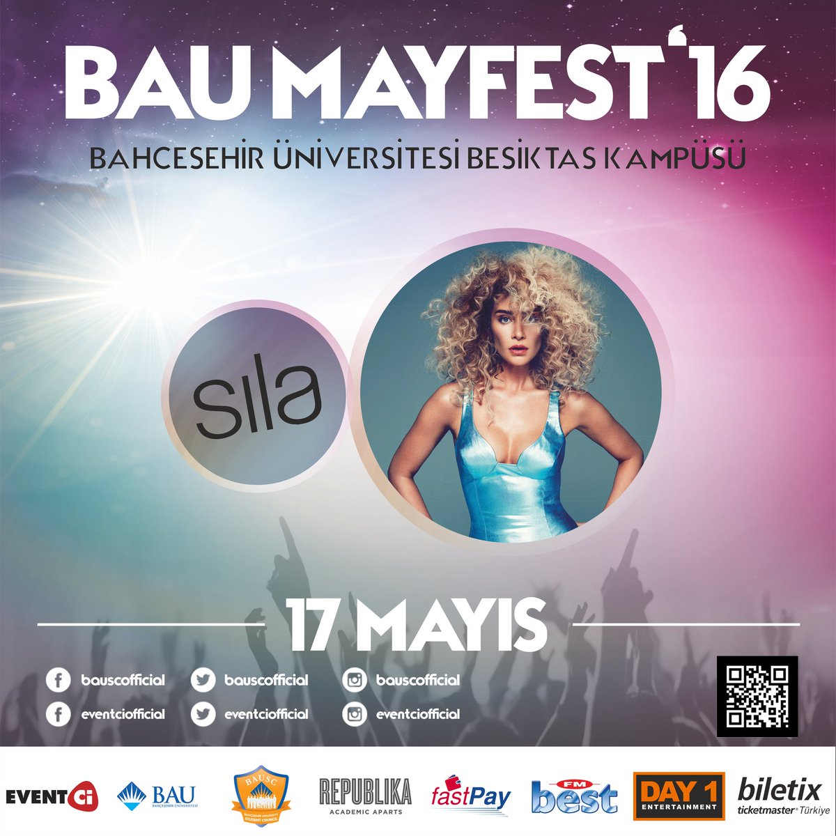 @Slafanpage Sıla yeni albümünün ilk İstanbul konseriyle 17 Mayıs'ta BAU MAYFEST 2016 sahnesinde! ;)