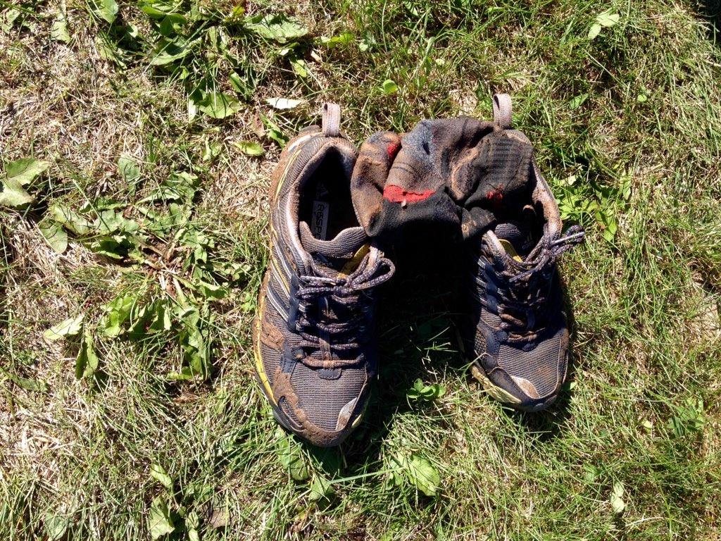 loiidon's tweet photo. "Not Since Moses" run, ditched shoes not the socks. Can't wait till @AlzPeel 's #UnforgettableRun #ShowASPYourShoes https://t.co/jJxib4x30i