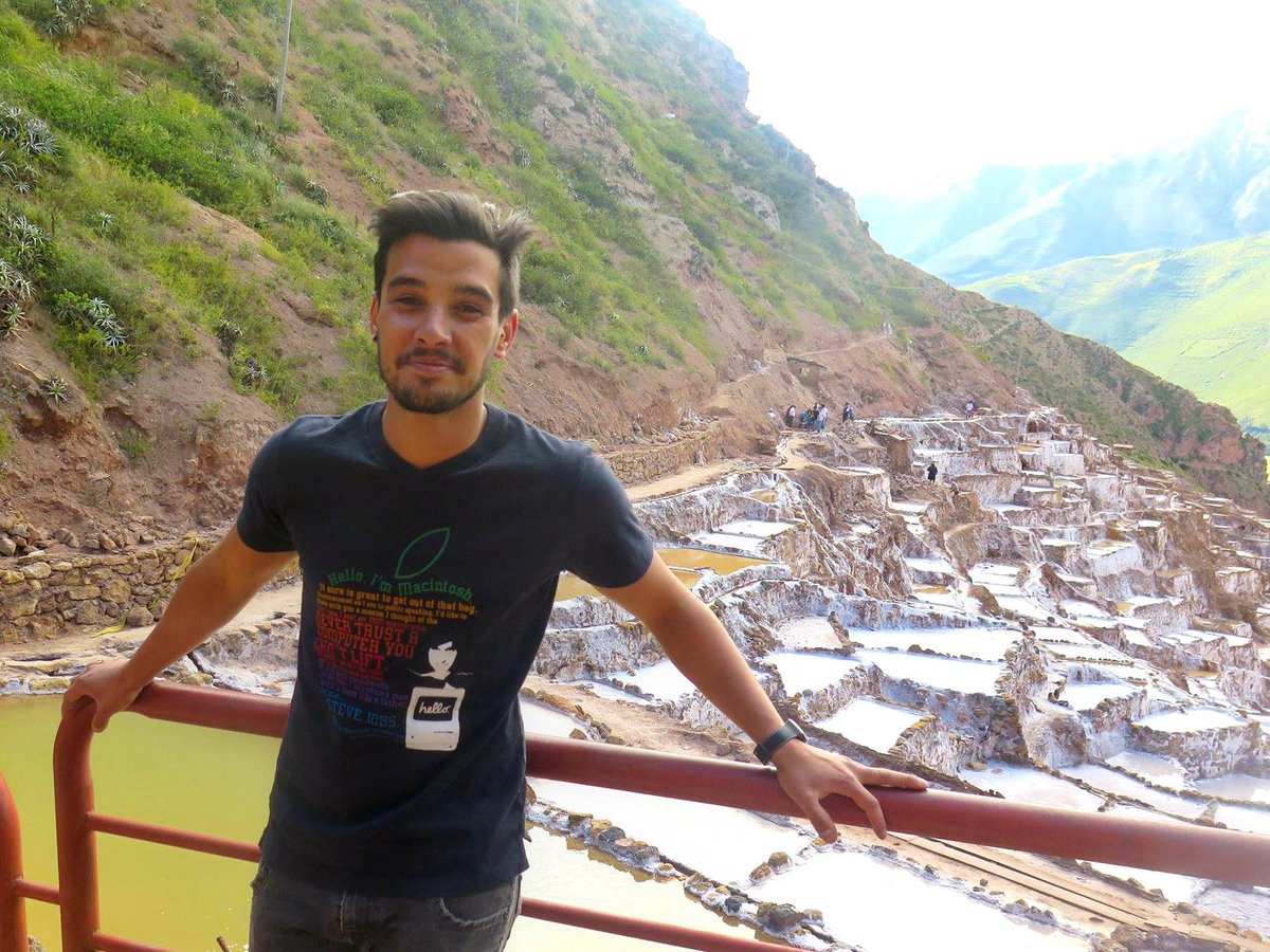 getashirt's tweet photo. #FeaturedSaturday in A-shirts! We've got this from a French member of A-shirt @ the Salt pans of Maras in Cusco Peru https://t.co/GkQBZLYali