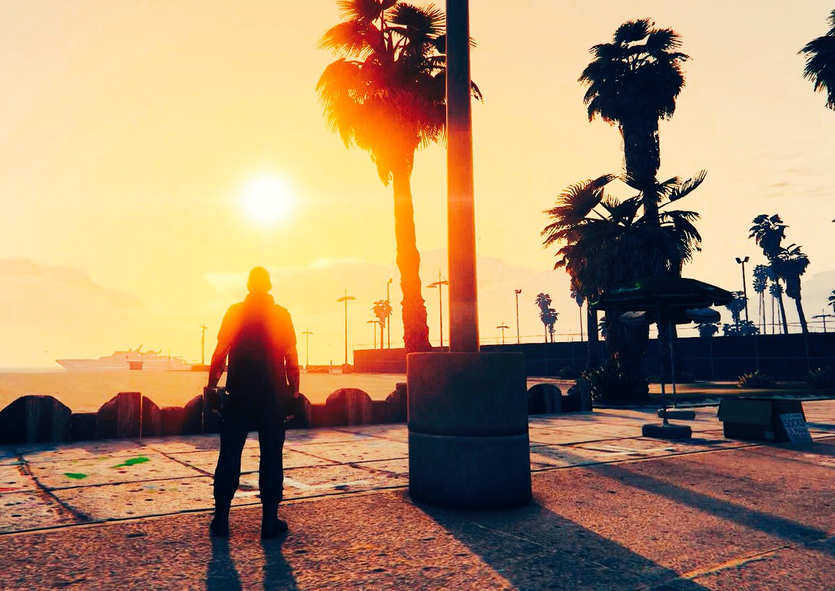 Cjay_06's tweet photo. Senti mood just watching the sun set #GTAV #GTAOnline #GTAphotography #Snapmatic #rockstargames #PS4 https://t.co/nNpVdWbNWG