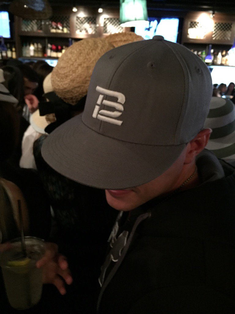 CBuhowski's tweet photo. @Toucherandrich #TB12 hat at derby party. #JE11 https://t.co/MERcuErcNH