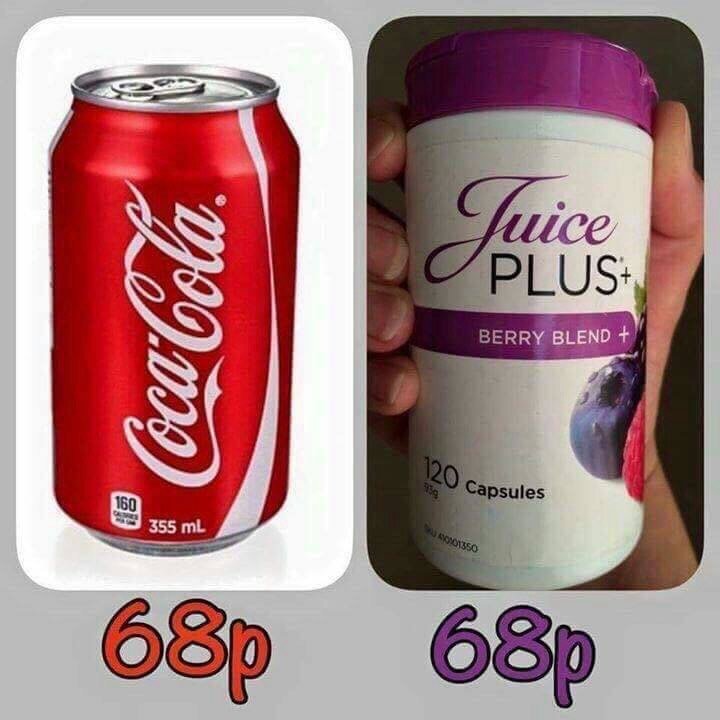 Hawky96's tweet photo. I know which is rather have each day!!! #juiceplus #cheap #health https://t.co/ehM1K6CB0U