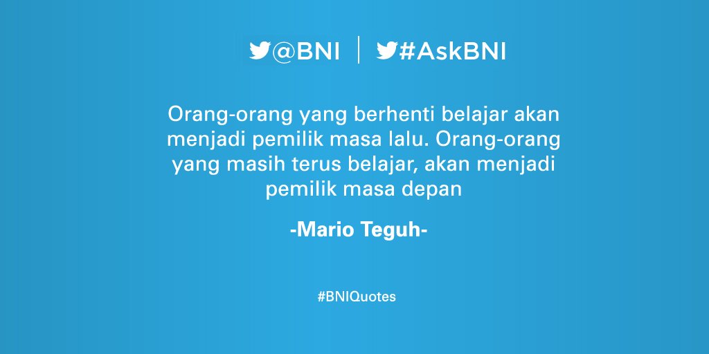 Wahyou_MORP's tweet photo. slamat pagi juga @BNI 
Selamat pagi dan selamat beraktivitas #BNIQuotes
https://t.co/Jw53PDENyy https://t.co/hfwLaxnbrb