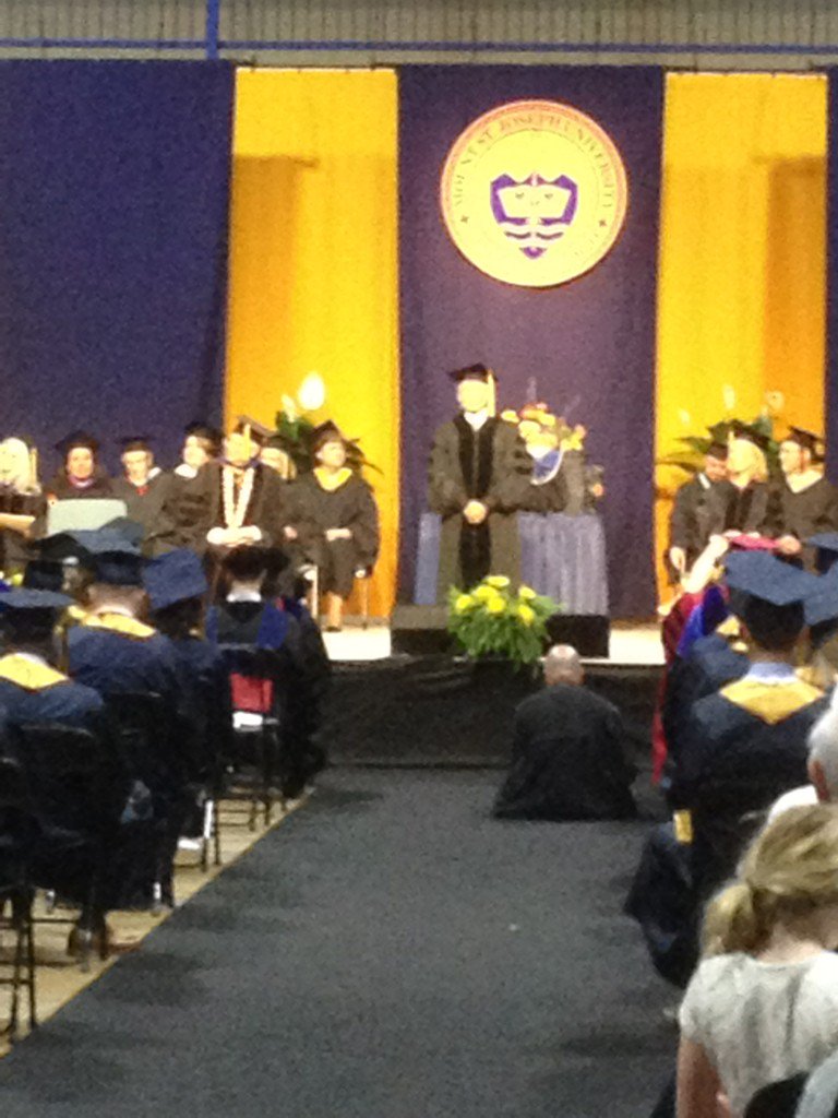 MountStJosephU's tweet photo. Buddy LaRosa receives honorary doctorate. #MSJGrad2016 @_theMount https://t.co/yL2bZWBZyK
