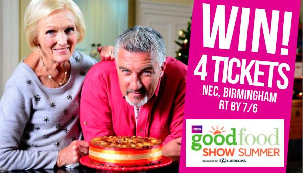 WhatsOnBrum's tweet photo. #WIN!
4 TICKETS to @bbcgoodfood Show at #Birmingham's @thenec 16-19 June. 
Simply RT by 7/6 to enter. https://t.co/rWbijHbO0O