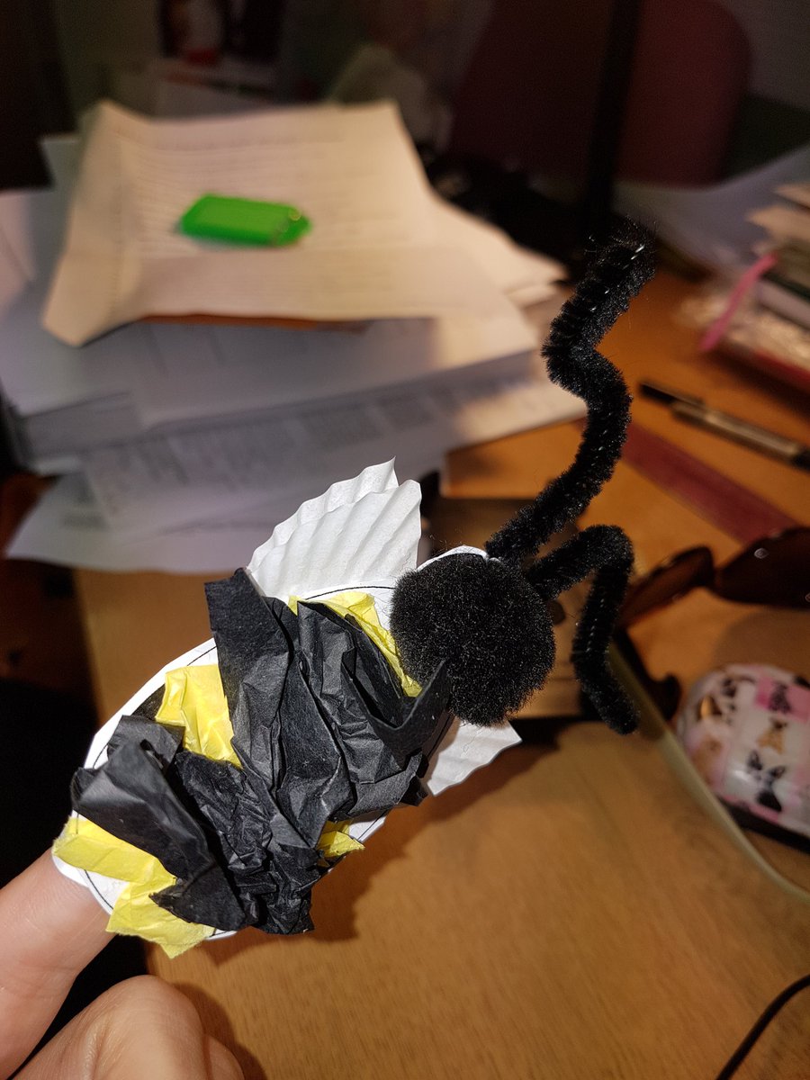kateclaytonh's tweet photo. Well, I've had to staple her antennae on but I think she's looking good @jinlinka @morethanadodo #beefest #beeoff https://t.co/IkmshVTsDv