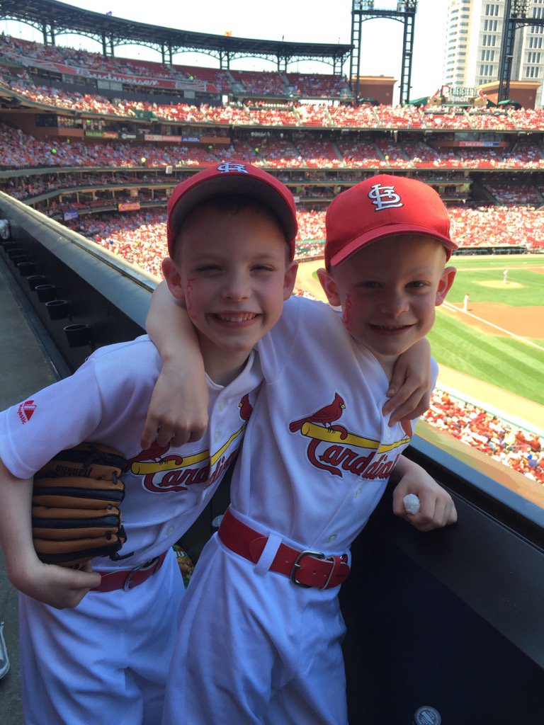 Nate1896's tweet photo. Brothers Day at the Ballpark.  Go Cards! #STLCards https://t.co/F4X8zjaJXp
