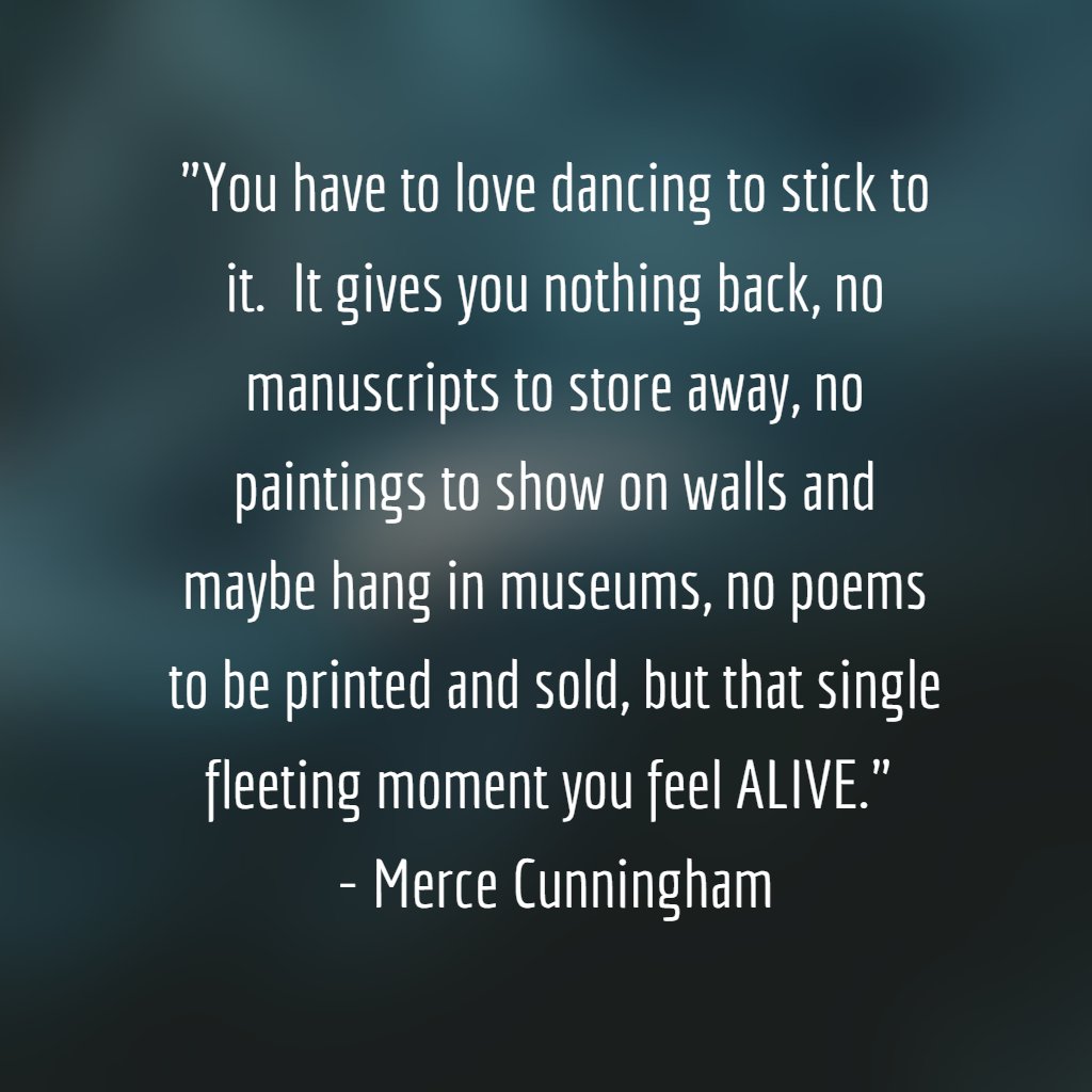 youngchoreoproj's tweet photo. "...that single fleeting moment you feel ALIVE." -#MerceCunningham #dance #ycpla #nonprofit https://t.co/n7CrJCG8Nr