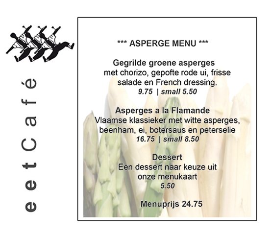 Aan onze menukaart is o.a. een lekker ASPERGEMENU toegevoegd, zie thebottom.nl #asperges #menukaart #dtv