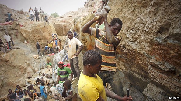 TheEconomist's tweet photo. Illegal mining fuels wars. But it fuels development, too https://t.co/9W3CmDIGNZ https://t.co/Ba8EaNVuIm