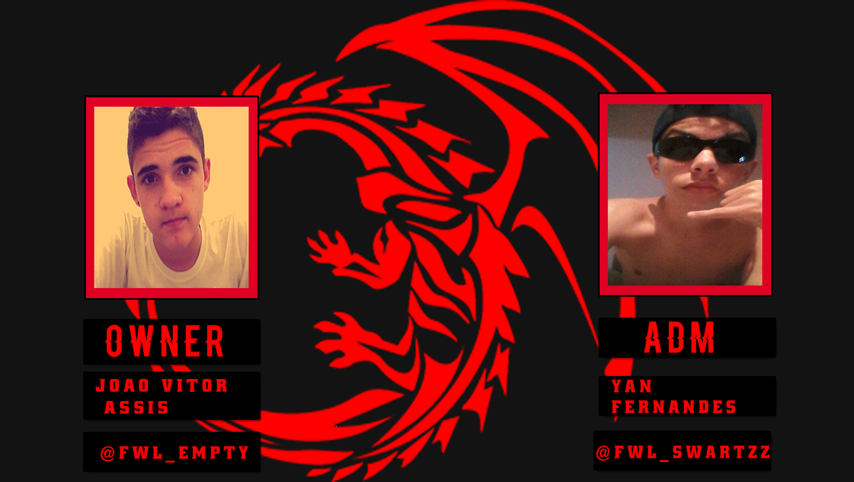 FWL_Team's tweet photo. Anunciamos nossos ADMs para essa nova fase da FWL! @FWL_EmPTy e @FWL_SwartZz #RedDragon #DragonOnFire https://t.co/nQpW20iexf