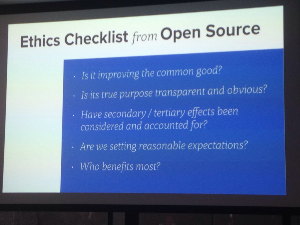 IanGeraldKing's tweet photo. #MSOSSDAY | @mor10 | ethics checklist for open source https://t.co/wS4cZjFBaQ