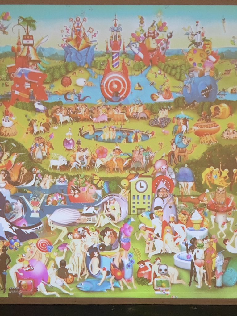 urbanpar's tweet photo. #CarlaGannis "The Garden of Emoji Delights" remix of Bosch's "Garden of Earthly Delights" #creativetechweek2016 #art https://t.co/LRbpefRnzj