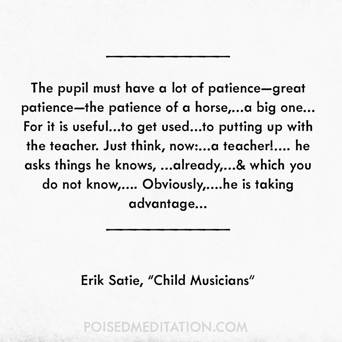 PoisedM's tweet image. On bad music teachers and the virtue of patience...