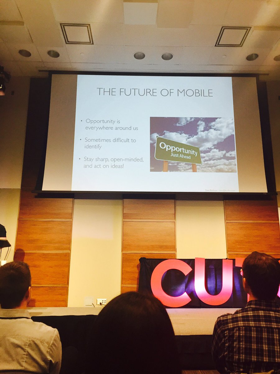 nomondaysplease's tweet photo. Love BreakOut2! @CUTC_Team #TheFutureOfMobile + #TheRemoteWorkplace with @redman @buffer #CUTC2016 https://t.co/YXsyJKrdyL