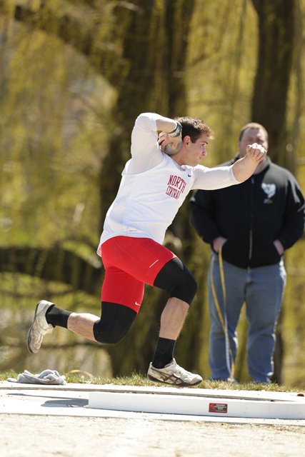 NCC_Athletics's tweet photo. .@NCCMensXCTF claims the CCIW shot put title as Nick Boesso scores the win (52'4.75")! #WeAreNC https://t.co/NEByqskU9X