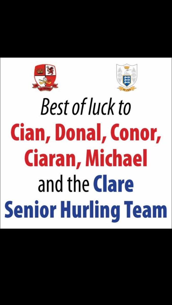 CrusheenGaa's tweet photo. Best of luck to the Clare Senior Hurlers tom in the NHL final replay v Waterford @ClareFM @GaaClare @ClareHurlingsc https://t.co/BZD6cDfr6d