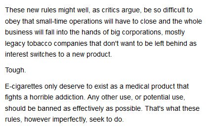 GregTHR's tweet photo. Why's your editorial board so crabby, @RobertGehrke? Some medicinal nicotine gum may calm them down. #ecigs #vaping https://t.co/xaHZIKkcYg