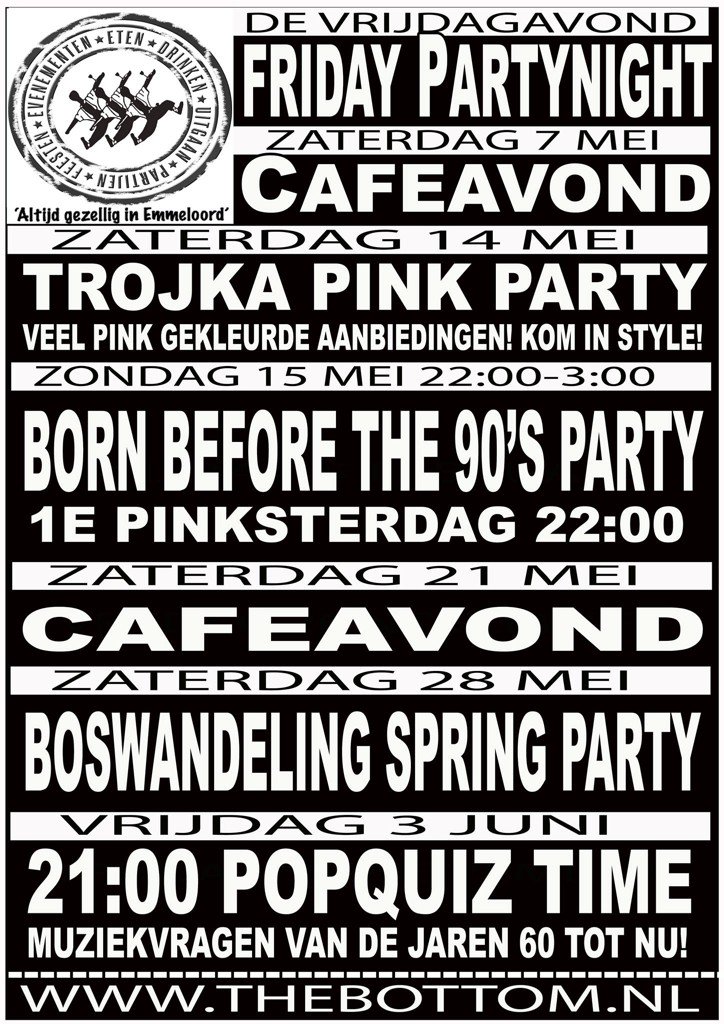 UITAGENDA MEI 2016 - THEBOTTOM.NL <a href="/CafeTheBottom/">CafeTheBottom</a> <a href="/StadEmmeloord/">Stad Emmeloord</a> <a href="/DeNOP/">De Noordoostpolder</a> <a href="/FlevoPost_nl/">FlevoPost</a> <a href="/OmroepFlevoland/">Omroep Flevoland</a>