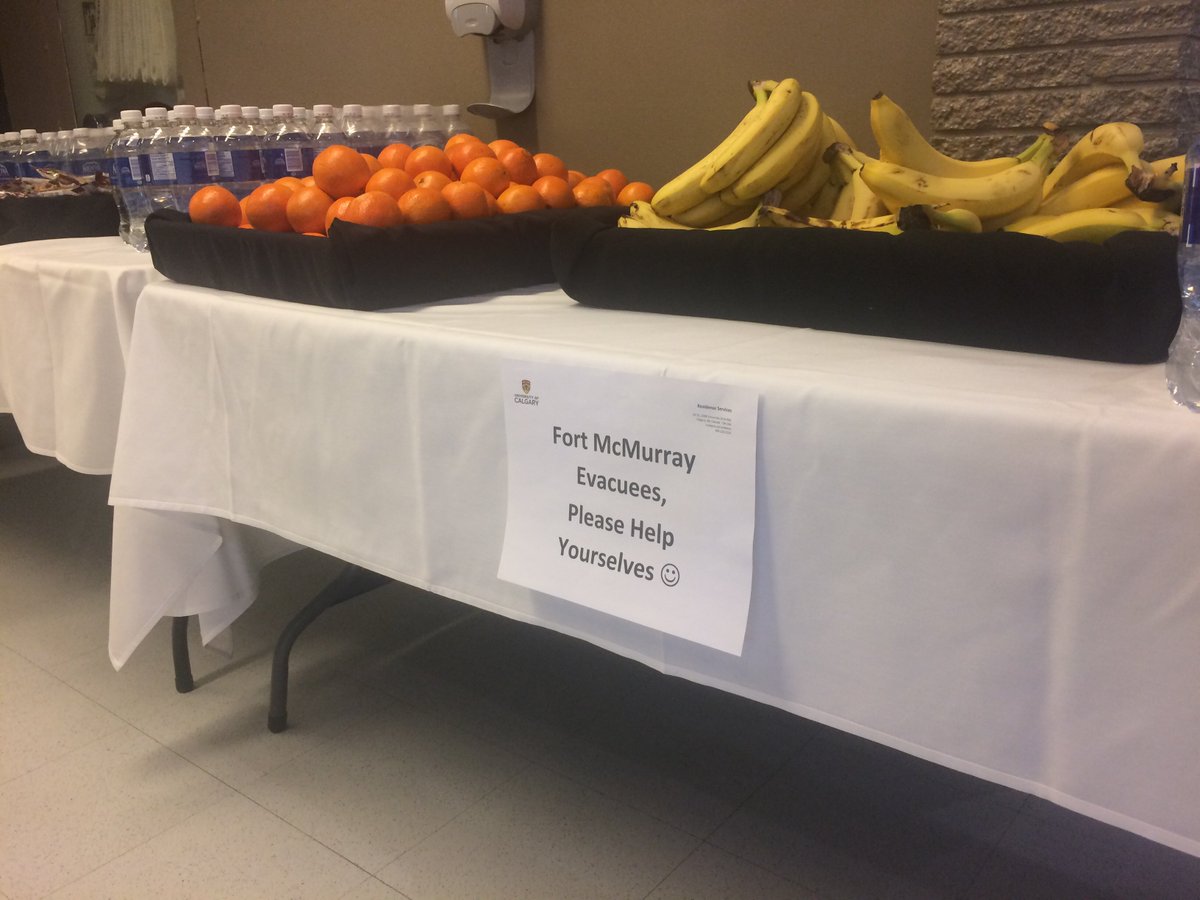 UCalgary's tweet image. The University of Calgary is now home to 365 Fort McMurray evacuees.