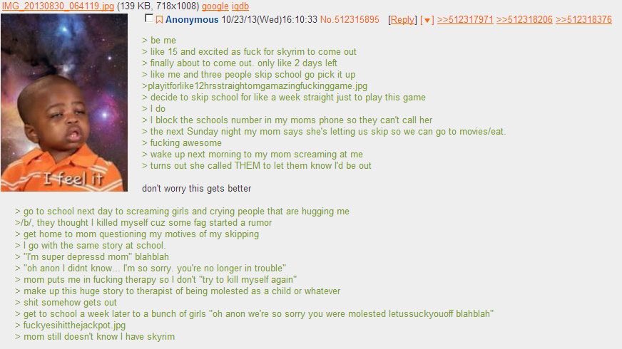 4chansbest's tweet photo. Anon played skyrim https://t.co/3u0XHqQDBU