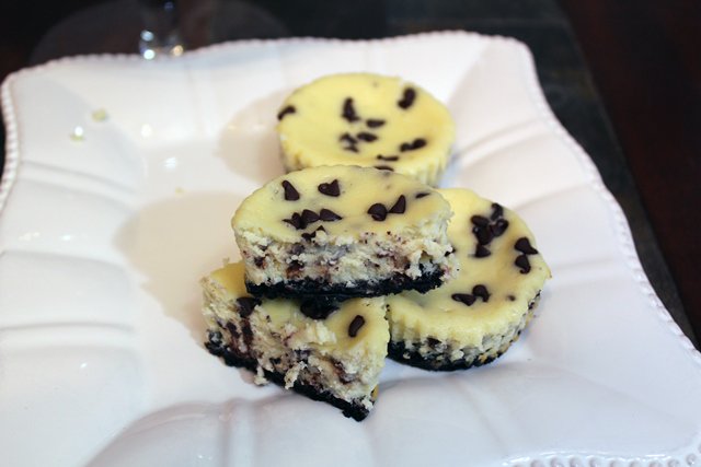 Chocolate Chip Cookie Dough Oreo Cheesecakes